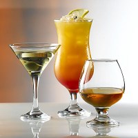 Brandy Cocktail Glass with other cocktail glasses